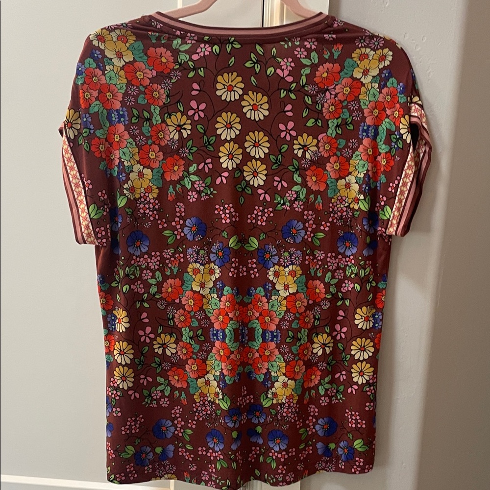 Johnny Was Multicolor Floral Short Sleeve Top - Picture 2 of 4